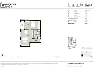 Prodej bytu 2+kk, Kralupy nad Vltavou, Husova, 45 m2