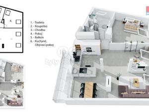 Prodej atypického bytu, Brno - Královo Pole, Hutařova, 108 m2