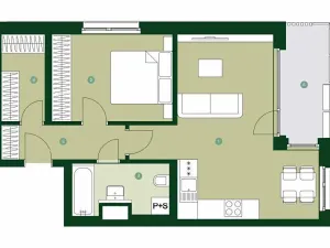 Prodej bytu 2+kk, Praha - Hlubočepy, Silurská, 57 m2
