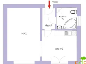 Pronájem bytu 2+kk, Plzeň, Zelená, 40 m2