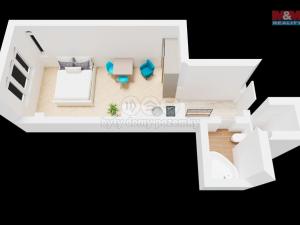 Pronájem bytu 1+kk, Praha - Žižkov, Čajkovského, 27 m2