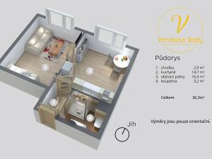 Prodej bytu 1+1, Ústí nad Labem, Kmochova, 38 m2