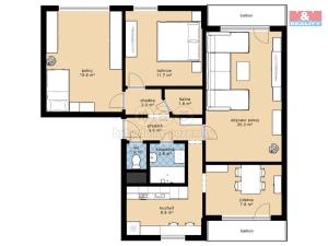 Prodej bytu 3+1, České Budějovice, Prachatická, 79 m2