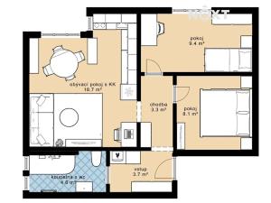 Prodej bytu 3+kk, Dalovice, Borská, 49 m2