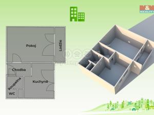 Pronájem bytu 1+1, Valašské Meziříčí, Havlíčkova, 33 m2