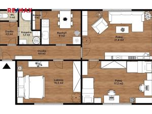 Pronájem bytu 3+1, Kolín, Sluneční, 78 m2
