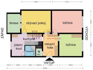 Pronájem bytu 3+1, Jindřichův Hradec, sídliště Vajgar, 78 m2