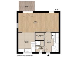 Pronájem rodinného domu, Nehvizdy, Podolí, 95 m2