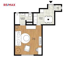 Prodej bytu 1+kk, Praha - Libeň, Na žertvách, 37 m2