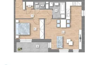 Prodej bytu 2+kk, Praha - Zličín, Strážovická, 58 m2