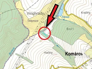 Prodej lesa, Komárov, 1054 m2