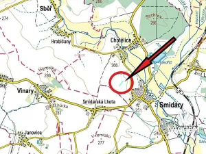 Prodej podílu pole, Smidary, 980 m2