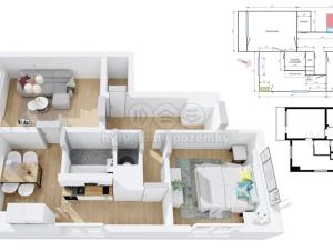 Prodej bytu 2+1, Chomutov, Bezručova, 56 m2