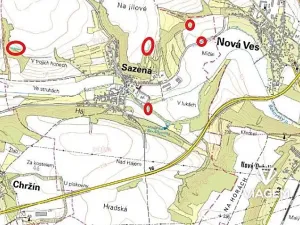 Prodej podílu lesa, Sazená, 1147 m2