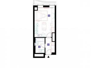 Pronájem bytu 1+kk, Praha - Stodůlky, Mukařovského, 30 m2
