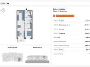 Prodej bytu 2+kk, Praha - Hostavice, Českobrodská, 64 m2