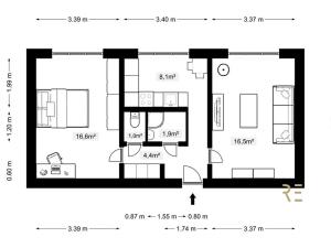 Pronájem bytu 2+1, Praha - Krč, Antala Staška, 50 m2