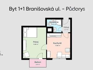 Prodej bytu 1+1, České Budějovice, Branišovská, 35 m2