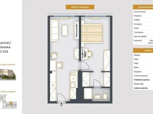 Prodej bytu 2+kk, Praha - Chodov, Čenětická, 46 m2