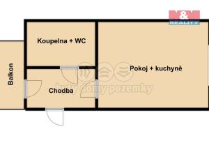 Pronájem bytu 1+kk, Počátky, Štítného nám., 28 m2