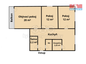 Prodej bytu 3+1, Bílina - Teplické Předměstí, Sídliště Za Chlumem, 68 m2