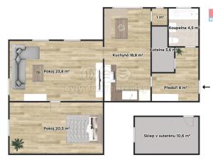 Prodej bytu 2+1, Lipník, 80 m2