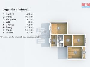 Prodej bytu 3+1, Libouchec, 63 m2