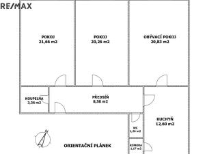 Prodej bytu 3+1, Kladno, Poštovní náměstí, 89 m2
