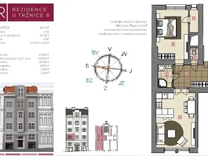 Pronájem bytu 2+kk, Praha - Vinohrady, U tržnice, 60 m2