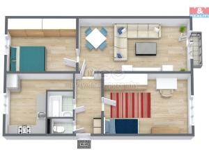 Pronájem bytu 3+1, Bukovany, 68 m2