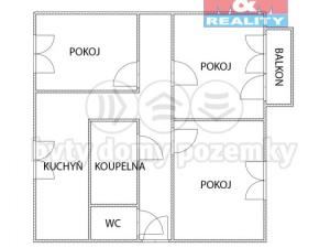 Pronájem bytu 3+1, Most, Lidická, 62 m2