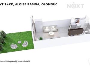 Pronájem bytu 1+kk, Olomouc, Aloise Rašína, 28 m2