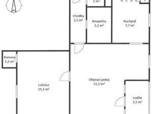 Pronájem bytu 2+1, Kladno, Havlíčkova, 55 m2