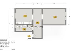 Prodej bytu 2+kk, Praha - Smíchov, Malátova, 67 m2