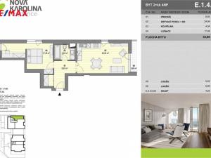 Pronájem bytu 2+kk, Ostrava - Moravská Ostrava, Na Prádle, 60 m2