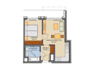 Prodej bytu 2+kk, Praha, Chilská, 39 m2