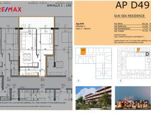 Prodej bytu 2+kk, Golem, Albánie, Kavajë, Albánie, 49 m2