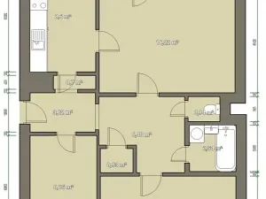 Pronájem bytu 3+1, Brno, Mikuláškovo náměstí, 69 m2