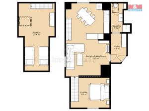 Pronájem atypického bytu, Hoštice, 80 m2