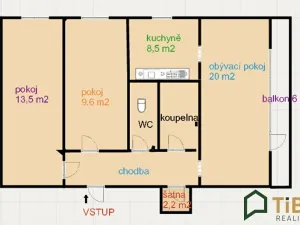Pronájem bytu 3+1, Brno, 72 m2