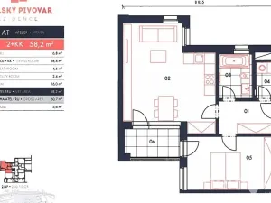 Pronájem bytu 2+kk, Praha - Nusle, Muzikova, 61 m2