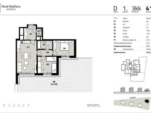 Pronájem bytu 3+kk, Praha - Modřany, Zlochova, 77 m2