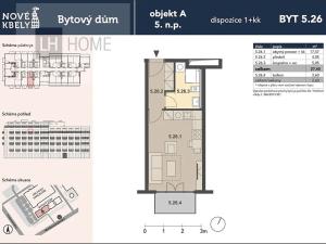 Prodej bytu 1+kk, Praha - Kbely, 26 m2