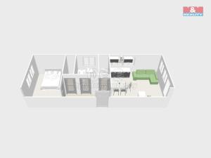 Pronájem bytu 2+kk, Velký Osek, U hřiště, 55 m2
