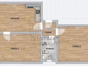 Prodej bytu 2+1, Praha - Braník, Pod vinohradem, 55 m2
