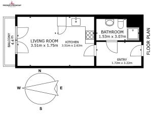 Pronájem bytu 1+kk, Praha - Vysočany, Pod Harfou, 30 m2