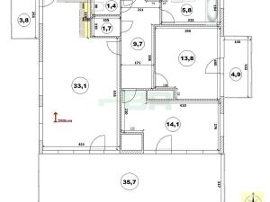 Pronájem bytu 3+kk, Praha - Střížkov, Zásadská, 131 m2