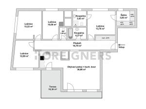 Pronájem bytu 5+kk, Praha, Na výspě, 120 m2