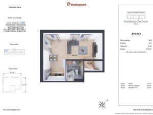 Pronájem bytu 1+kk, Přerov, Čechova, 32 m2