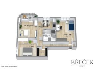 Prodej bytu 3+1, Třebíč, Modřínová, 70 m2